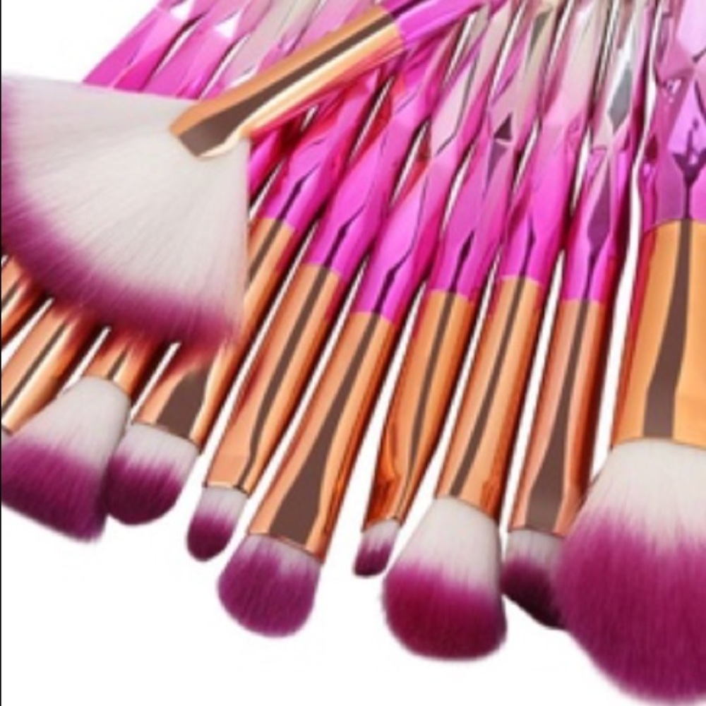 20-Pc Pink/Yellow Prof. Make-Up Brush Set